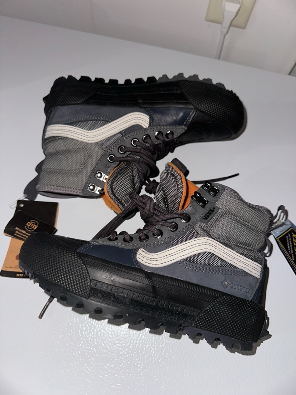 Vans Black and Gray Gore-Tex High-Top Boots